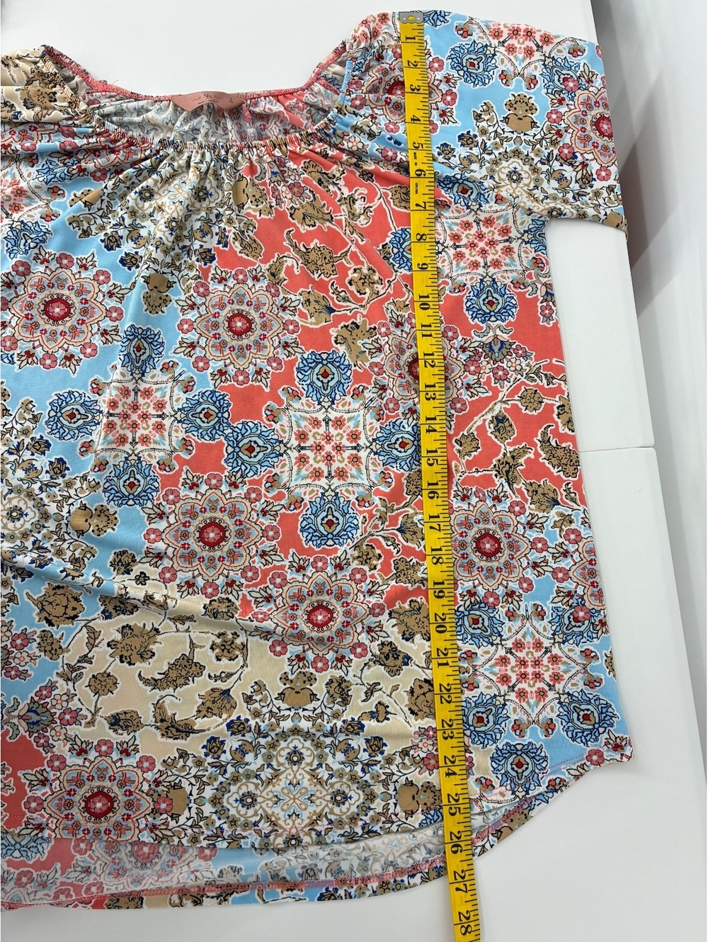 sjs Women's Bohemian Floral Pattern 3/4 Long Sleeve Blouse Top Size Large - Picture 6 of 7